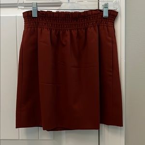 J Crew Rust Wool Mini Skirt